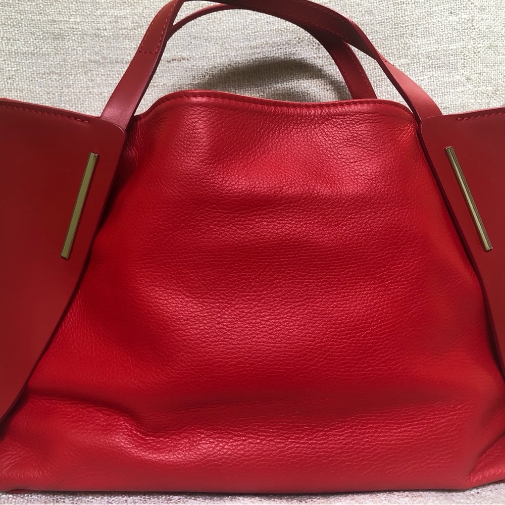 New Zee Lane Vera Pelle leather satchel purse bag in red colour